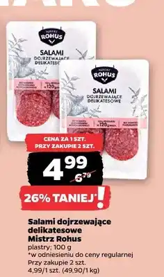 Netto Salami dojrzewające delikatesowe Mistrz Rohus plastry oferta