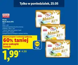 Lidl Masło ekstra 83% Pilos oferta