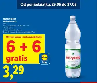 Lidl Woda mineralna Muszynianka oferta
