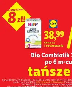 Lidl Mleko następne po 6m-cu Bio Combiotik 3 Hipp oferta