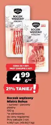 Netto Boczek wędzony surowy Mistrz Rohus plastry oferta