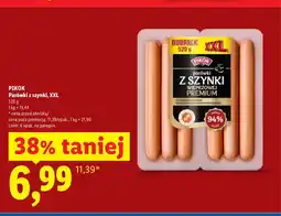 Lidl Parówki z szynki Pikok XXL oferta