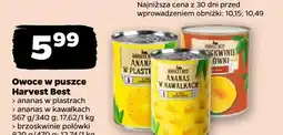 Netto Ananas w plastrach w puszce Harvest Best oferta