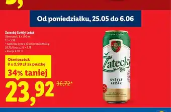 Lidl Piwo Žatecký Světlý Ležák 8-pak oferta