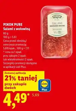 Lidl Salami z wołowiną PIKOK PURE oferta