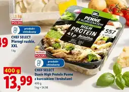 Lidl Danie High Protein Penne z kurczakiem i brokułami Chef Select oferta