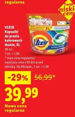 Lidl Kapsułki do prania kolorowych tkanin Vizir XL oferta