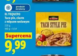 Lidl Taco pie ciasto z mięsem wołowym El Tequito oferta