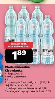 Netto Woda mineralna Cisowianka niegazowana oferta