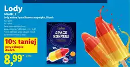 Lidl Lody wodne Space Runners na patyku GELATELLI 10-pak oferta