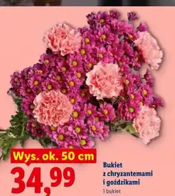 Lidl Bukiet z chryzantemami i goździkami wys. ok. 50cm oferta