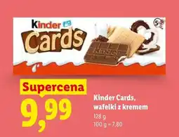 Lidl Wafelki z kremem Kinder Cards 5-pak oferta