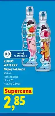 Lidl Napój Pokémon truskawkowy Kubuś Waterrr oferta