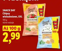 Lidl Chipsy wielozbożowe Snack Day XXL smak pomidor z bazylią oferta