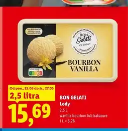 Lidl Lody wanilia bourbon BON GELATI oferta