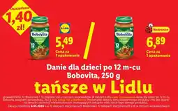 Lidl Danie dla dzieci po 12m-cu Bobovita spaghetti po bolońsku oferta