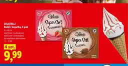 Lidl Rożki z kopułką Gelatelli waniliowo-truskawkowe 4-pak oferta