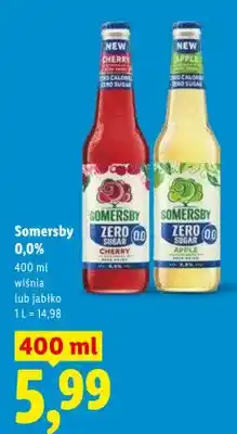 Lidl Piwo bezalkoholowe Somersby 0,0% wiśnia oferta