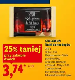 Lidl Bułki do hot dogów GRILL&FUN oferta
