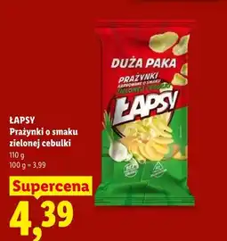 Lidl Prażynki o smaku zielonej cebulki Łapsy oferta