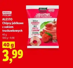 Lidl Chipsy jabłkowe z sokiem truskawkowym Alesto oferta