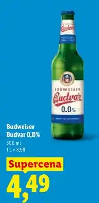 Lidl Piwo bezalkoholowe Budweiser Budvar 0,0% oferta
