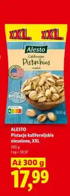 Lidl Pistacje kalifornijskie niesolone XXL Alesto oferta