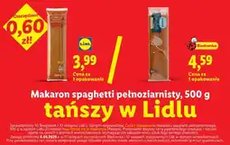 Lidl Makaron spaghetti pełnoziarnisty Combino oferta