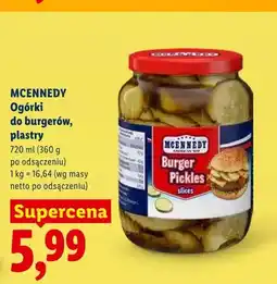 Lidl Ogórki do burgerów plastry MCENNEDY oferta