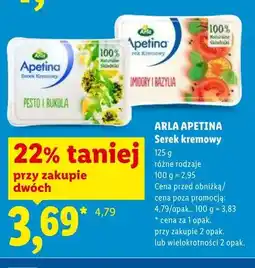 Lidl Serek kremowy Arla Apetina Pesto i rukola oferta