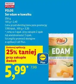 Lidl Ser edam w kawałku Pilos oferta