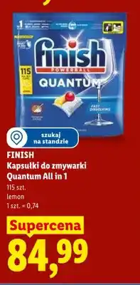 Lidl Kapsułki do zmywarki Finish Quantum All in 1 lemon oferta