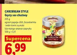 Lidl Gęsty sos chutney Caribbean Style agrest-papaja-chili oferta
