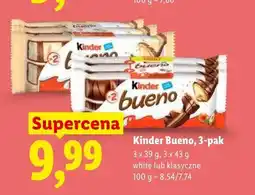 Lidl Kinder Bueno white 3-pak oferta