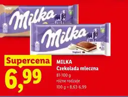 Lidl Czekolada mleczna MILKA oferta