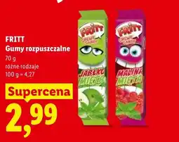 Lidl Gumy rozpuszczalne FRITT jabłko mięta oferta