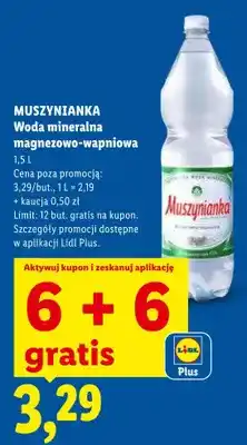 Lidl Woda mineralna magnezowo-wapniowa Muszynianka oferta