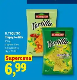 Lidl Chipsy tortilla EL TEQUITO jalapeño-lime oferta