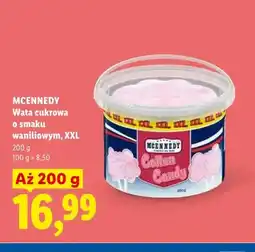 Lidl Wata cukrowa o smaku waniliowym XXL Mcennedy oferta