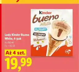 Lidl Lody Kinder Bueno White 4-pak oferta