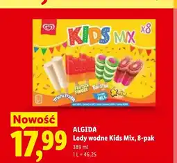 Lidl Lody wodne Kids Mix ALGIDA 8-pak oferta
