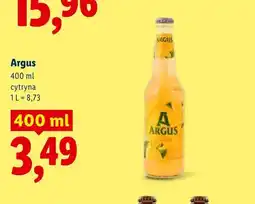 Lidl Piwo Argus cytryna oferta