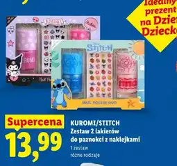 Lidl Zestaw 2 lakierów do paznokci z naklejkami Stitch oferta