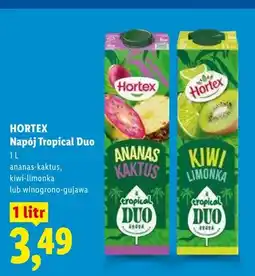 Lidl Napój Tropical Duo Hortex kiwi-limonka oferta