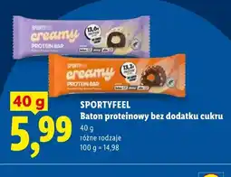 Lidl Baton proteinowy bez dodatku cukru Sportyfeel oferta