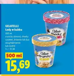 Lidl Lody w kubku Gelatelli crunchy almond oferta