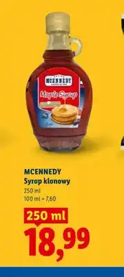 Lidl Syrop klonowy Mcennedy oferta