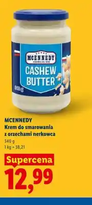 Lidl Krem do smarowania z orzechami nerkowca Mcennedy oferta