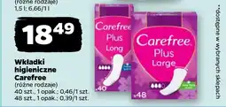 Netto Wkładki higieniczne Carefree oferta