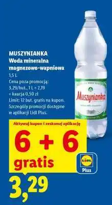 Lidl MUSZYNIANKA Woda mineralna magnezowo- -wapniowa oferta